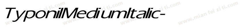 Typonil MediumItalic字体转换
